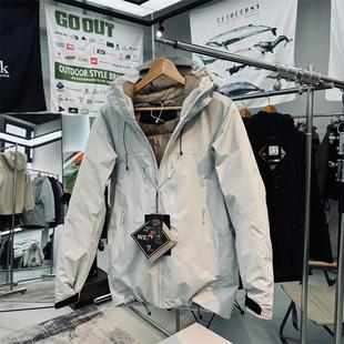 袅平替 户外硬壳冲锋衣加厚羽绒服 雪地通勤防风防水4级防寒男士