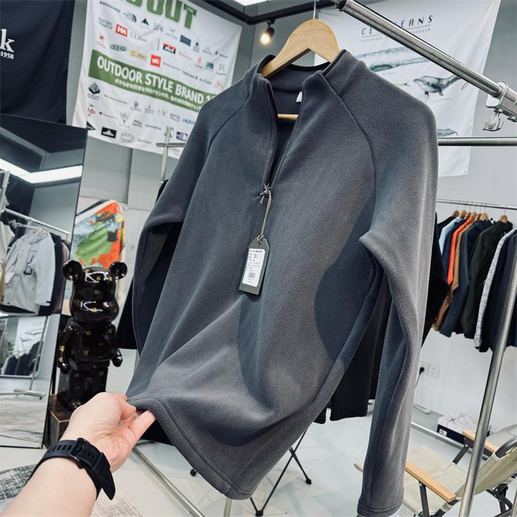 自发热双面奥粒绒户外套头抓绒衣