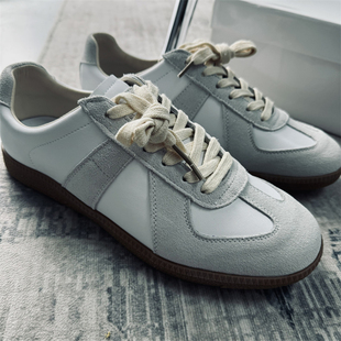 软底休闲鞋 这也太好看了 复古板鞋 男女真皮小白鞋 头层牛皮德训鞋