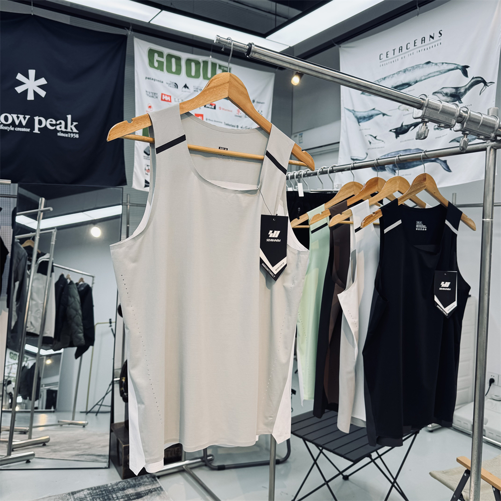 高端全压胶矩阵网眼肌理速干背心