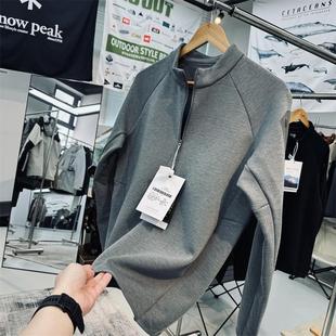 lulu平替 动态保暖立体方格绒户外卫衣套头半拉链抓绒衣 男女同款