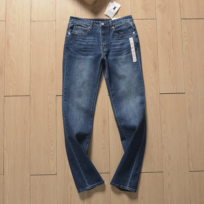 食品级环保靛蓝染色！春夏薄款弹力舒适修身牛仔裤男休闲百搭长裤