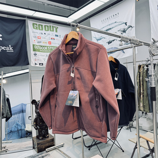 高密双面摇粒绒防风保暖抗静电男女通用户外抓绒衣立领开衫 外套