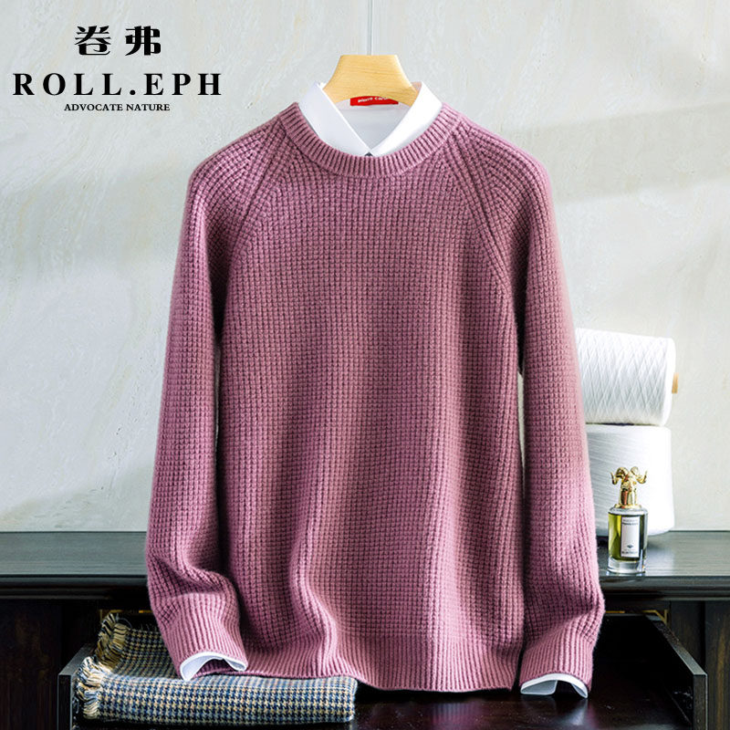 ROLLEPH/卷弗羊绒衫男士圆领