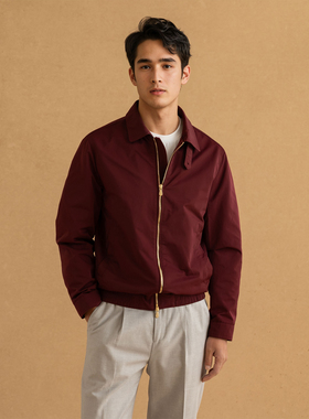 春秋季男士防泼水薄款华达呢修身休闲商务三防短夹克外套BC冲锋衣