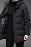 B2108钱塘2020-3冬季中长款男士羽绒服90白鸭绒脱卸领休闲P330，男装羽绒服，钱塘207-3
