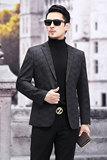 M3329钱塘2020-3秋冬男士帅气男士休闲西服外套修身小西装P145，男装西服，钱塘207-3