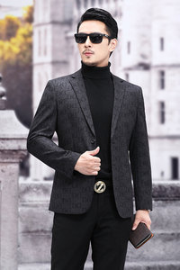 M3329钱塘2020-3秋冬男士帅气男士休闲西服外套修身小西装P145图片
