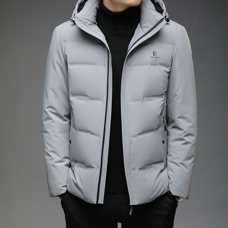 B21155钱塘2020-3冬季连帽男士羽绒服加厚商务纯色休闲外套P275，男装羽绒服，钱塘207-3