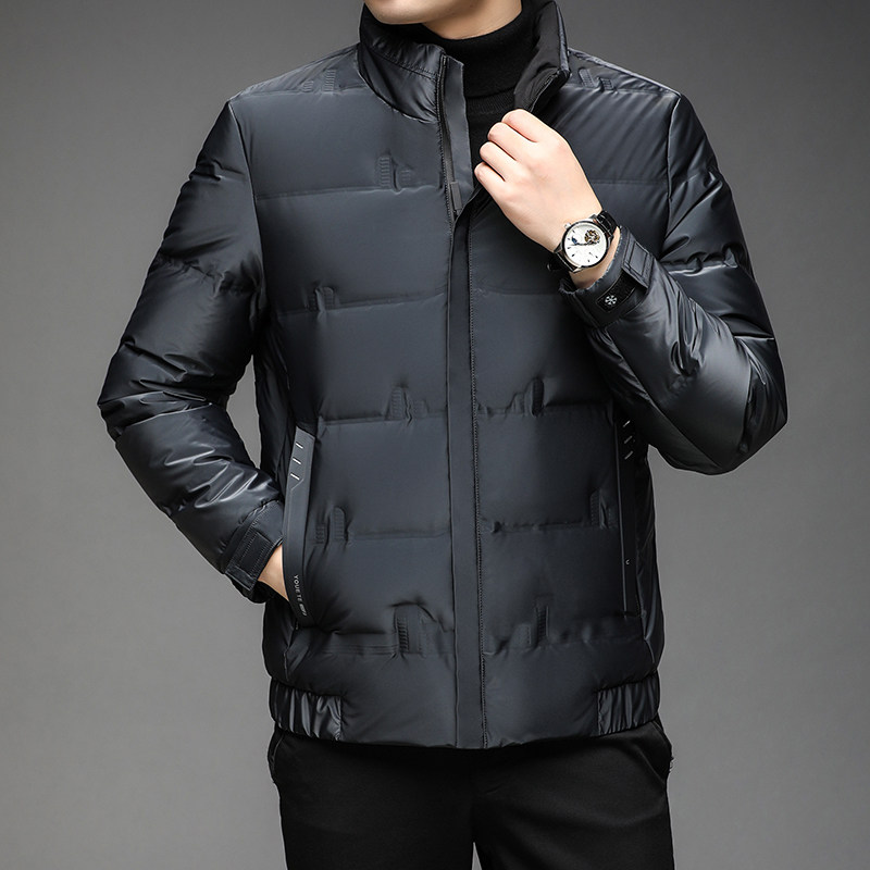 B9620钱塘2020-3冬季连帽男士羽绒服90白鸭绒休闲纯色外穿P200图片