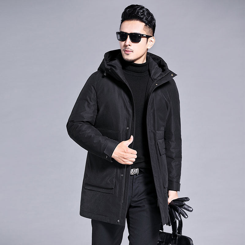 B2019钱塘2020-3冬季男士连帽精品羽绒服青年休闲商务休闲P340，男装羽绒服，钱塘207-3