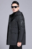 B2156钱塘2020-3冬季连帽男士羽绒服90白鸭绒中年商务休闲P265，男装羽绒服，钱塘207-3