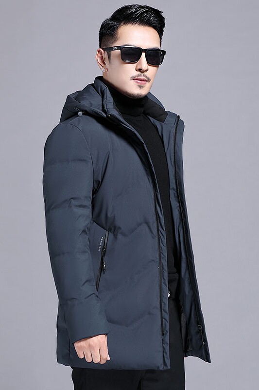 B20728钱塘2020-3冬季连帽可脱卸男士羽绒服中长款休闲外套P205,男装羽绒服,钱塘207-3