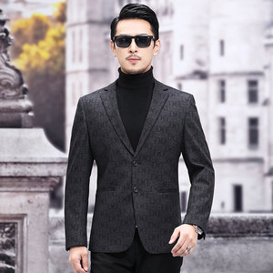 M3329钱塘2020-3秋冬男士帅气男士休闲西服外套修身小西装P145图片