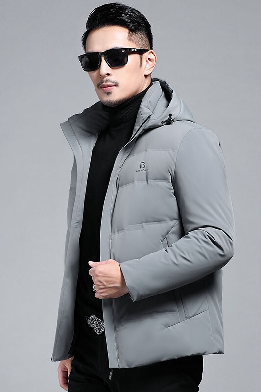 B21155钱塘2020-3冬季连帽男士羽绒服加厚商务纯色休闲外套P275,男装羽绒服,钱塘207-3
