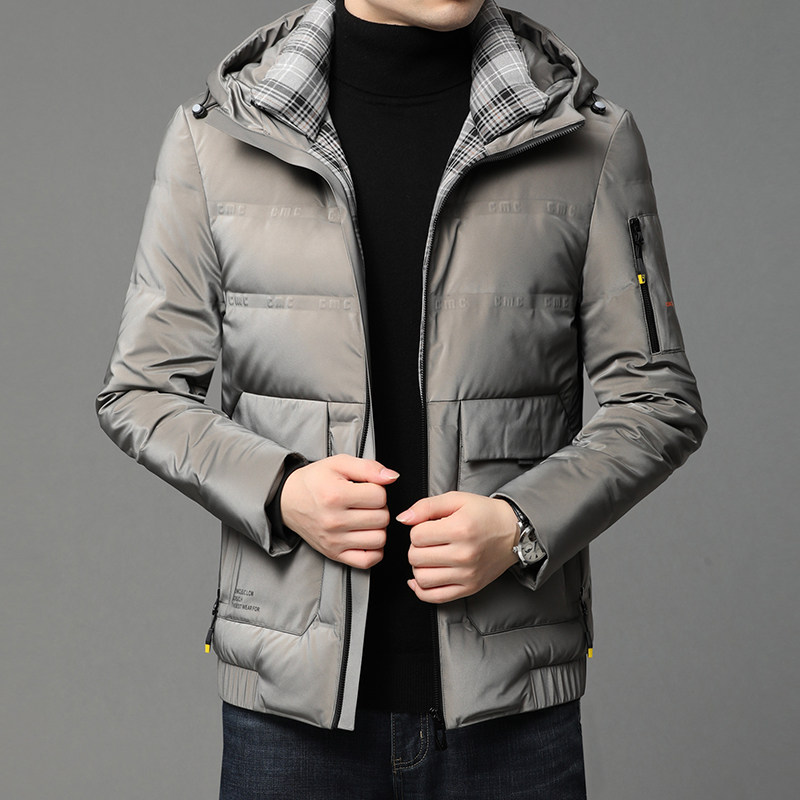 B2016钱塘2020-3冬季男士羽绒服90白鸭绒加厚连帽休闲外穿P295图片