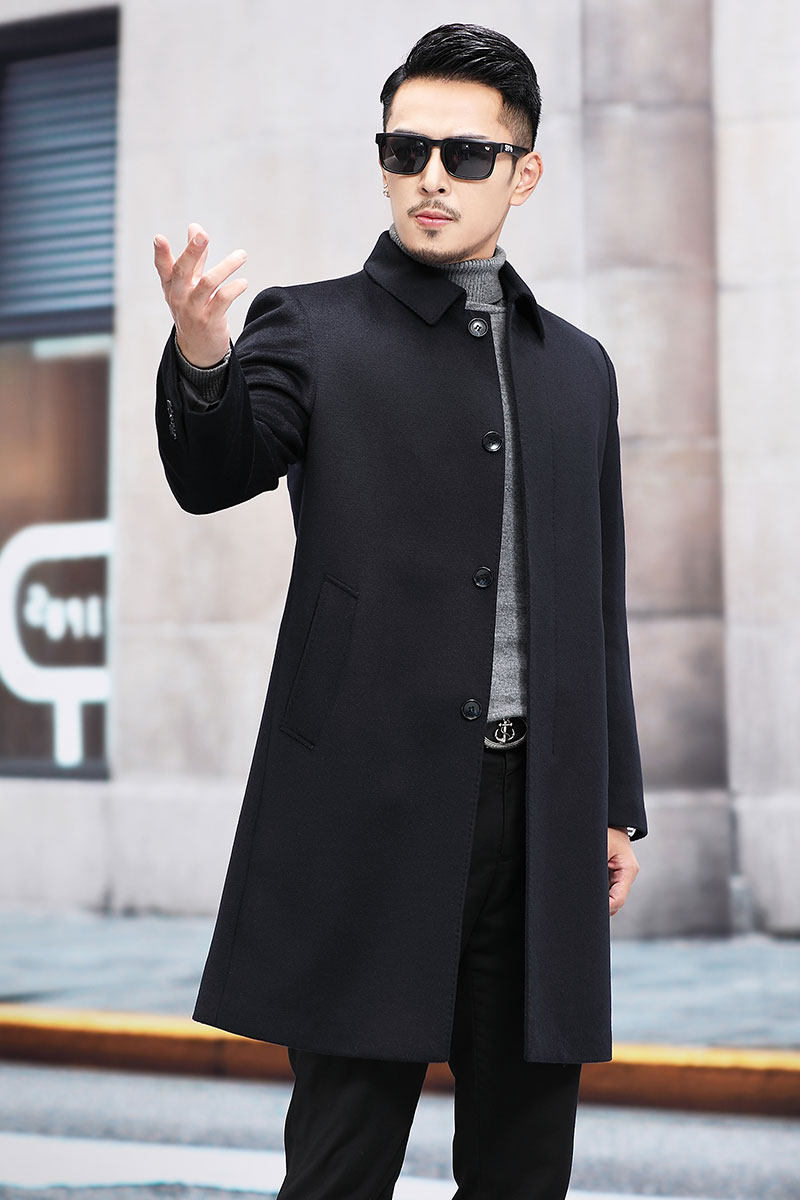 M85705钱塘2020-3秋冬羊绒男士男士商务中长款大衣毛呢外套P405,男装毛呢大衣,钱塘207-3