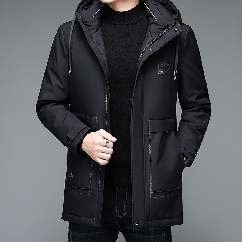 V1361钱塘2020-3冬季男士休闲连帽羽绒服白鸭绒保暖冬季P290图片