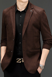 L663钱塘2020-3秋冬商务麂皮绒修身西服休闲男士西服高品质P170，男装西服，钱塘207-3