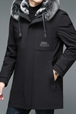 V1286钱塘2020-3男中长款高品羽绒服90白鸭绒狐狸毛领活内胆P400，男装羽绒服，钱塘207-3