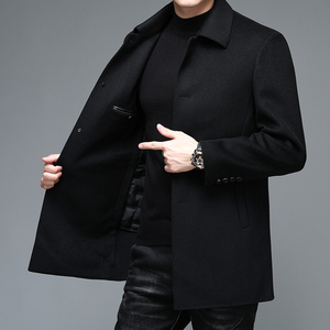 M2290钱塘2020-3冬男士双面羽绒内胆大衣中长款冬季外套商务P550,男装毛呢大衣,钱塘207-3