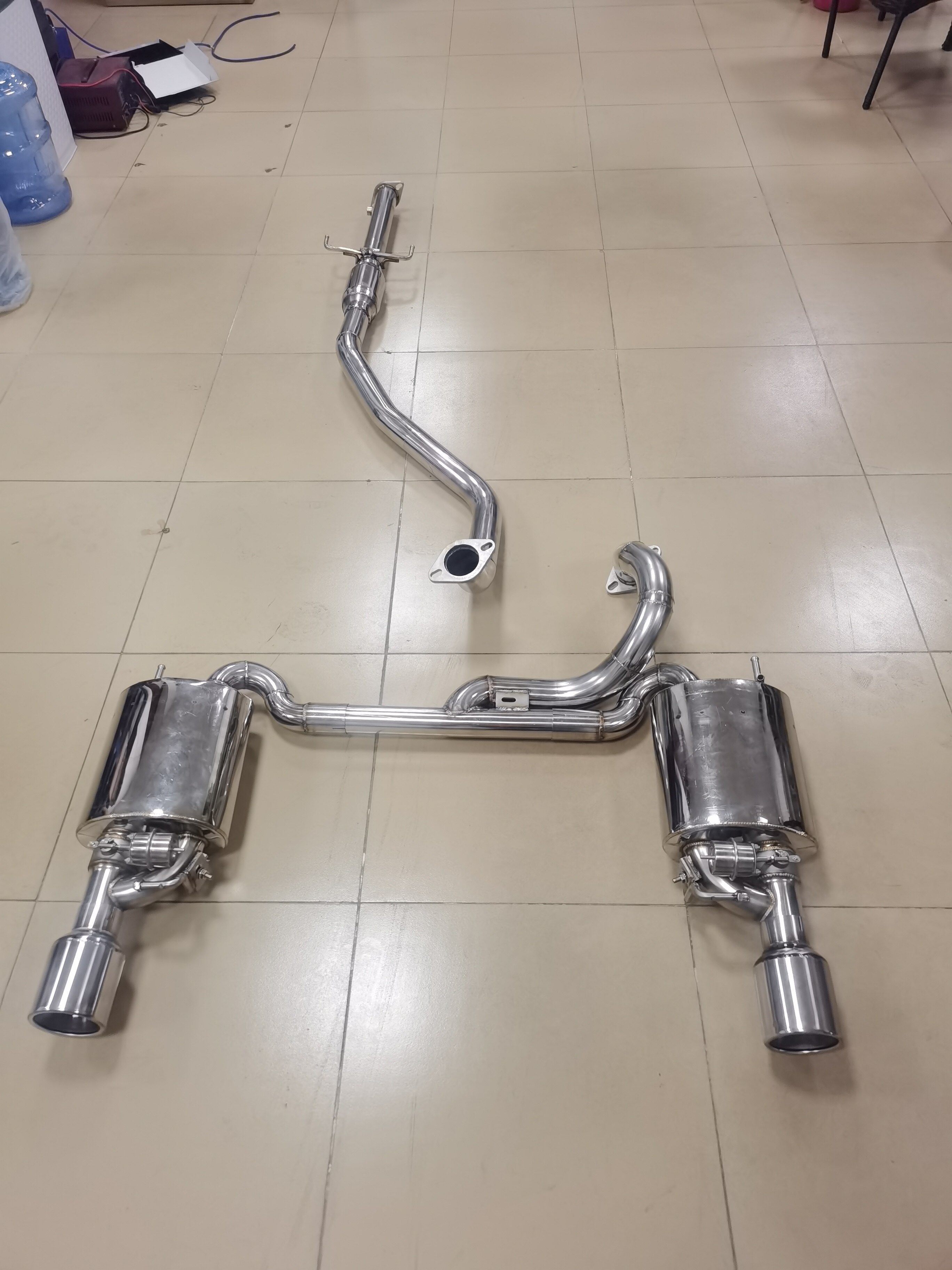 fdr飞龙排气 适用的老款劳恩斯酷派2.7l 中尾段双边可变阀门排气