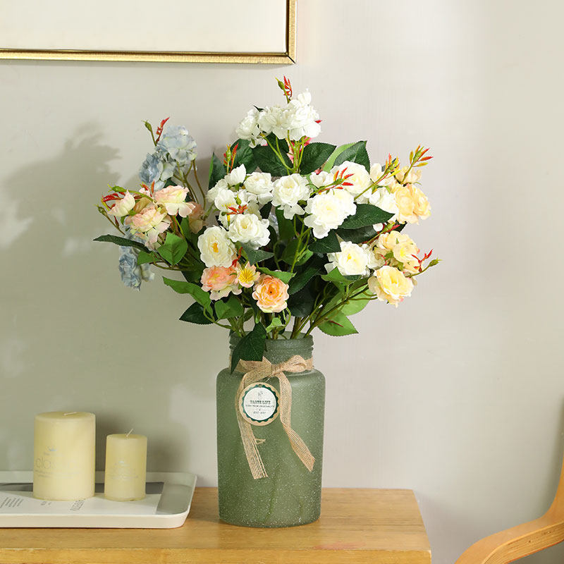 仿真牡丹花单支玫瑰花束婚庆家居客厅假花一支绢花桌面插花