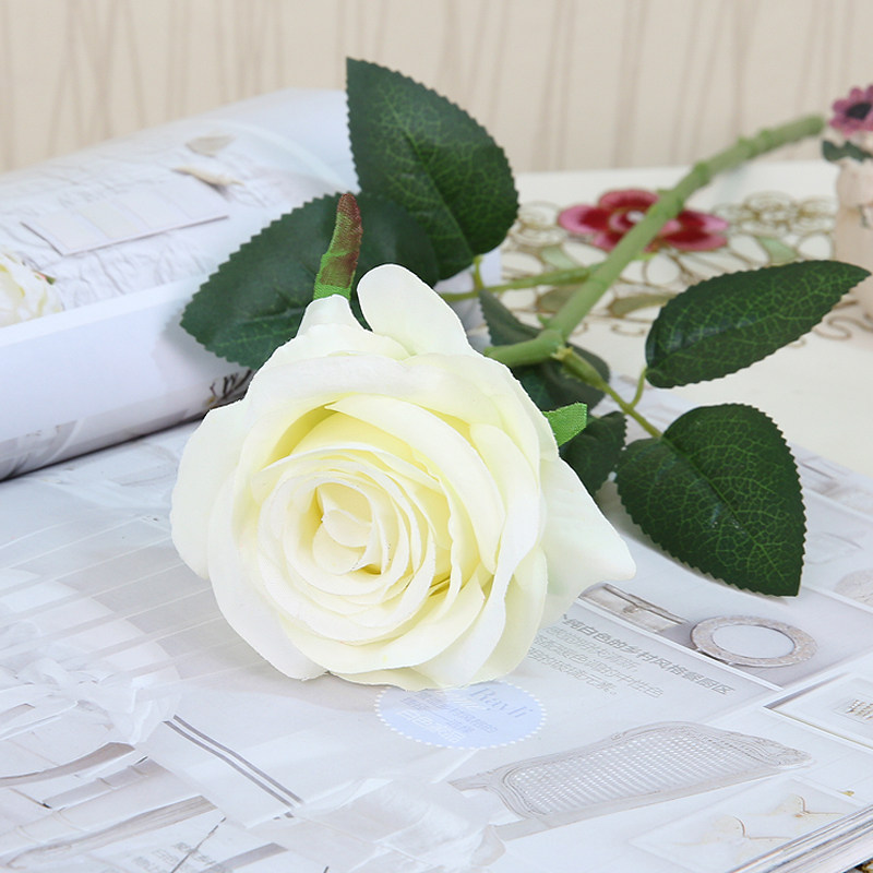 Artificial roses, indoor artificial flowers, tulips, plastic living room decoration bouquets, single ornaments, flower arrangements, dried flower displays thumbnail 8