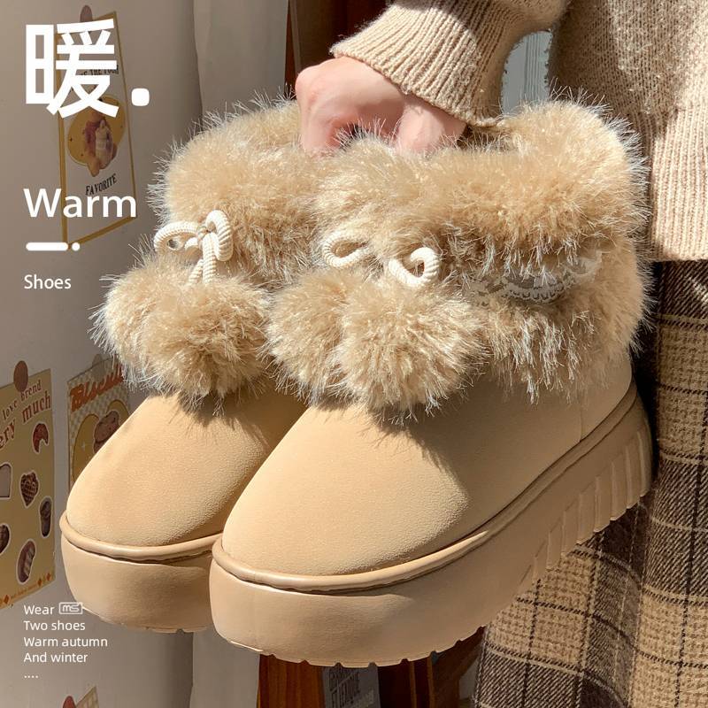2025新款女士冬季高帮包跟棉拖鞋