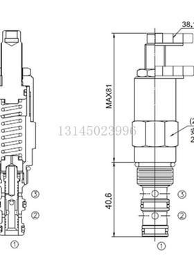 LDPR-08-12-6-22-3-K 液压螺纹直动式减压/溢流阀 压力阀