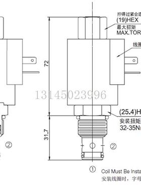 LSV2-10-2NOP-M-DC24V AC220V 二位二通电磁换向阀常开型