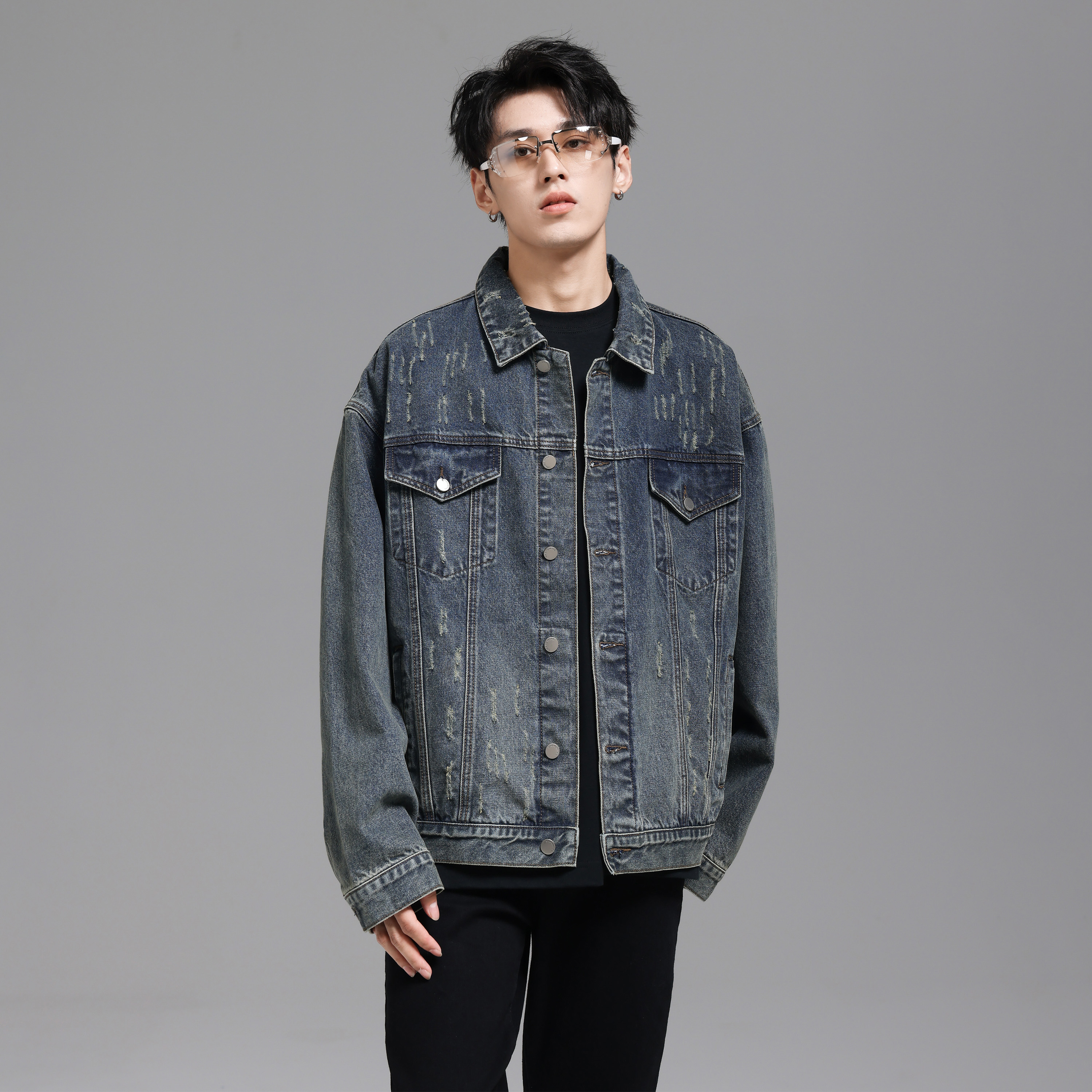 UNKNOWTAL糜烂牛仔外套