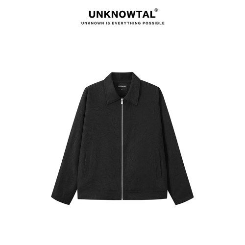 UNKNOWTAL立领宽松褶皱夹克
