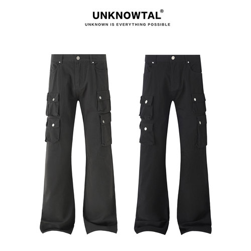UNKNOWTAL多口袋炮弹微喇工装裤