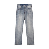 UNKNOWTAL fit Clean 水洗复古无弹直筒宽松牛仔裤 高街百搭长裤