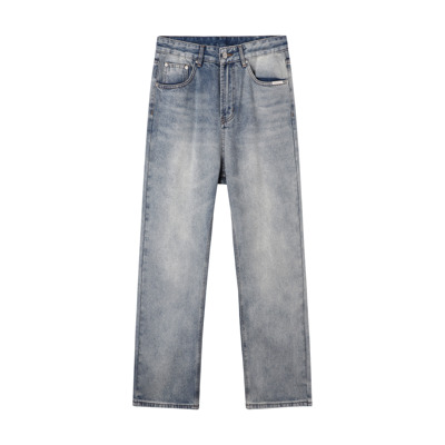 UNKNOWTAL水洗无弹直筒牛仔裤