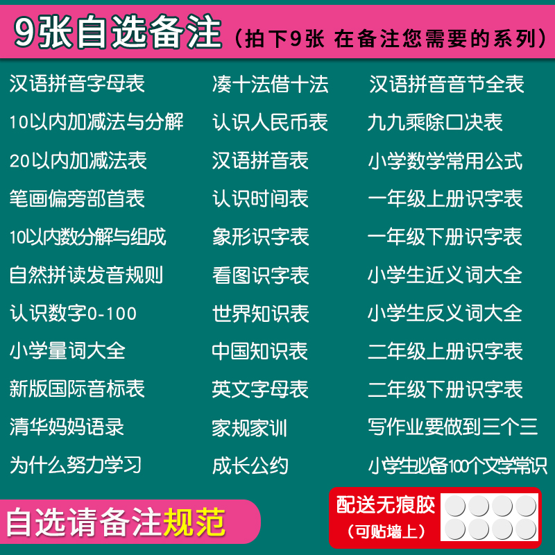 小学汉语拼音字母表挂图墙贴一年级声母韵母音节全表拼读学习神器