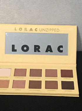 现货  美国专柜正品Lorac 'unzipped'粉棕眼影盘