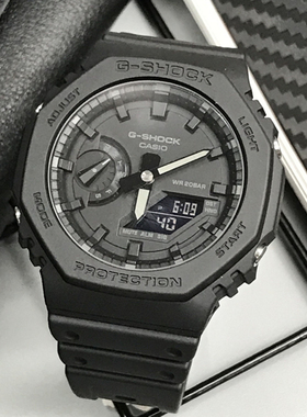 卡西欧八角形黑战士GSHOCK农家橡树碳纤维手表 GA2100 1A1 2110ET