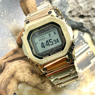 B5000 GMW 卡西欧50周年限定 GSHOCK金属方块手表男太阳能小金块