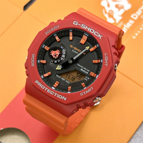 卡西欧农家橡树达尔文联名款 GSHOCK光能蓝牙学生手表GA-B2100