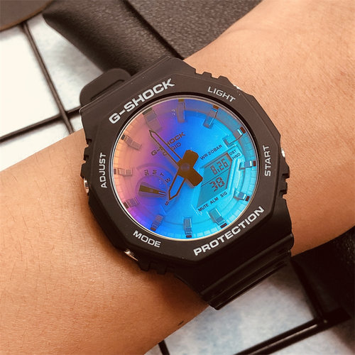 【王鹤棣】卡西欧 GSHOCK农家橡树40周年彩虹极光手表男 GA-2100