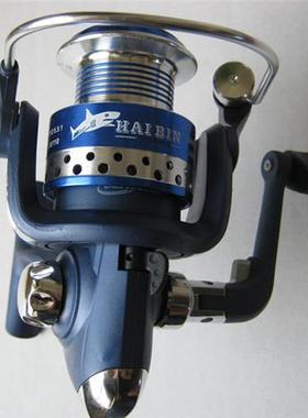 哑光蓝 金属头AF2000型 5轴鱼轮 渔轮金属线杯鱼线轮 纺车轮包运