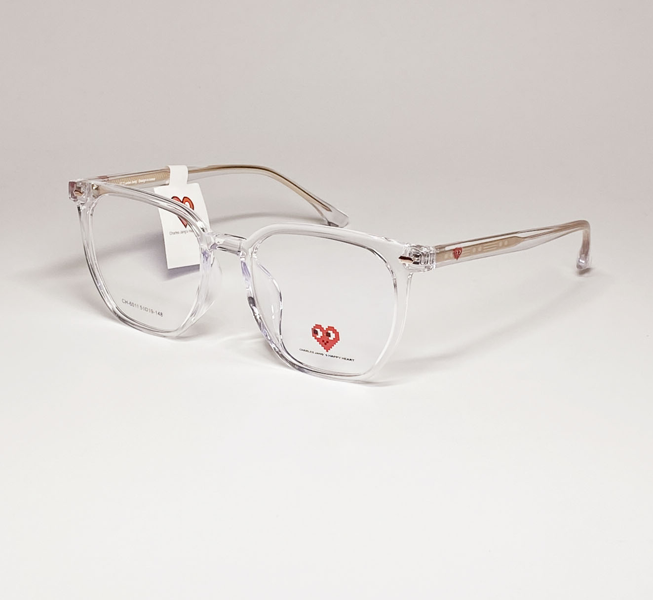 查尔斯桃心眼镜框简约时尚男近视女防蓝光超轻近视眼镜架韩版6011