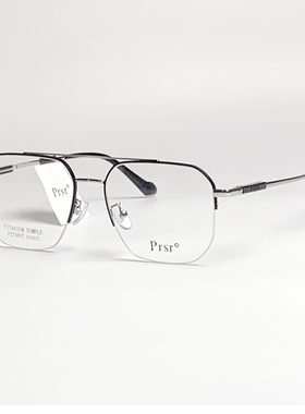 帕莎双梁钛金属半框眼镜框男多边形近视眼镜架女可配镜片PJ75057