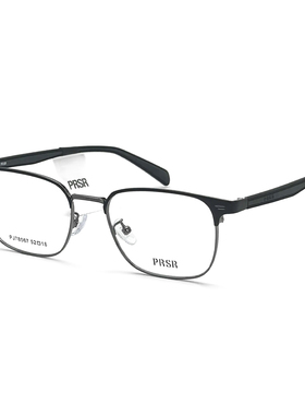 帕莎眉毛架合金休闲眼镜框半包硅胶镜腿近视镜框男PJ78067