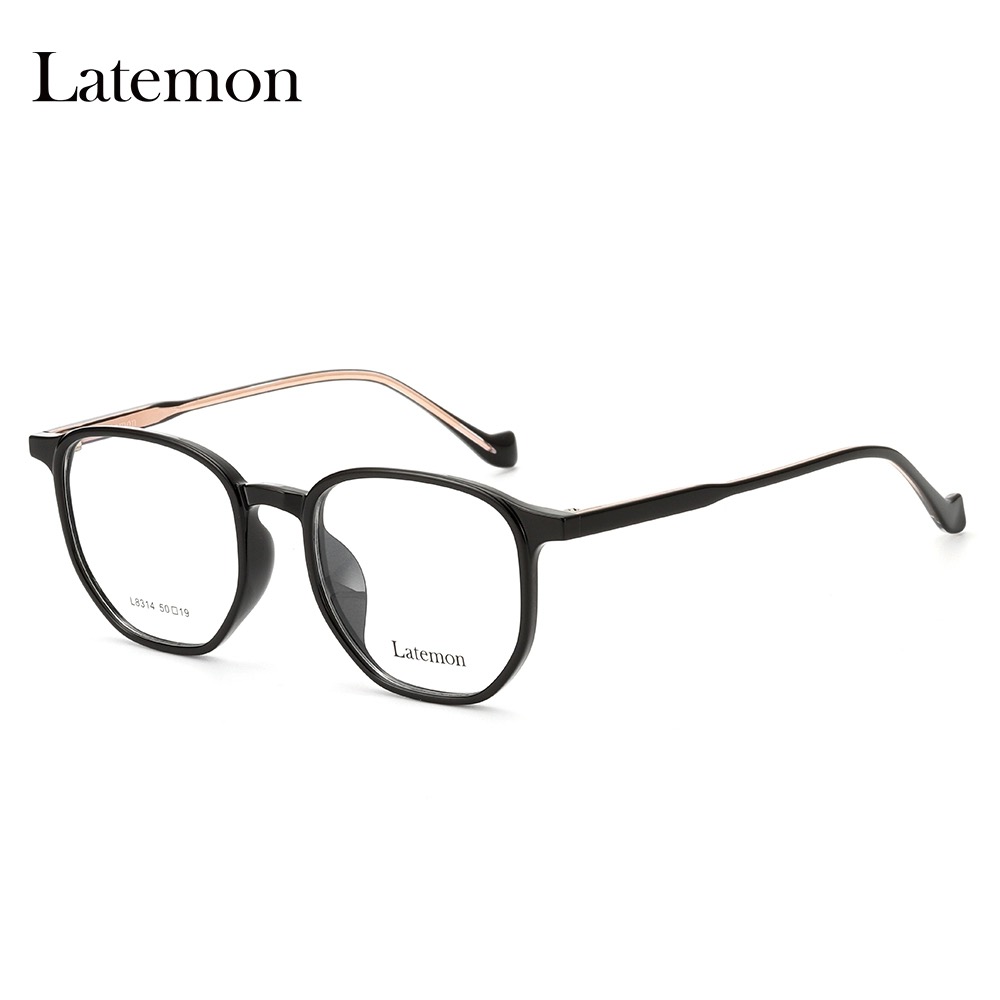 Latemon浪特梦眼镜女大框显脸小多边形素颜眼睛框镜架男近视L8314