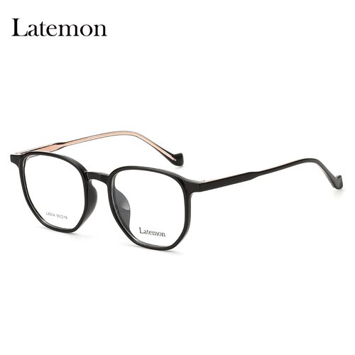 Latemon浪特梦眼镜女大框显脸小多边形素颜眼睛框镜架男近视L8314