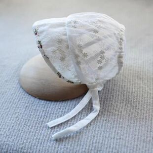 夏季宝宝遮阳帽婴儿帽子女宝公主风蕾丝帽外出女款宝宝渔夫帽