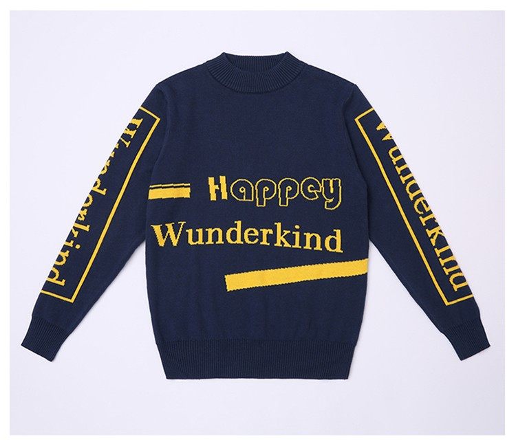 不起球纯棉男童毛衣男孩针织衫圆领长袖加厚保暖内搭中大童打底衫